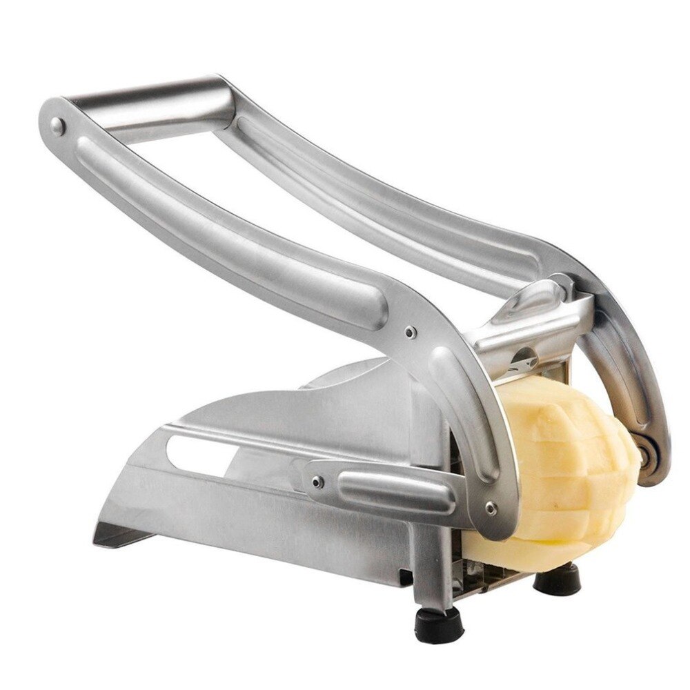 Acier inoxydable manuel frites trancheuse pomme de terre déchiqueteuse puce Cutter Chopper fabricant pommes de terre Chips faisant la Machine
