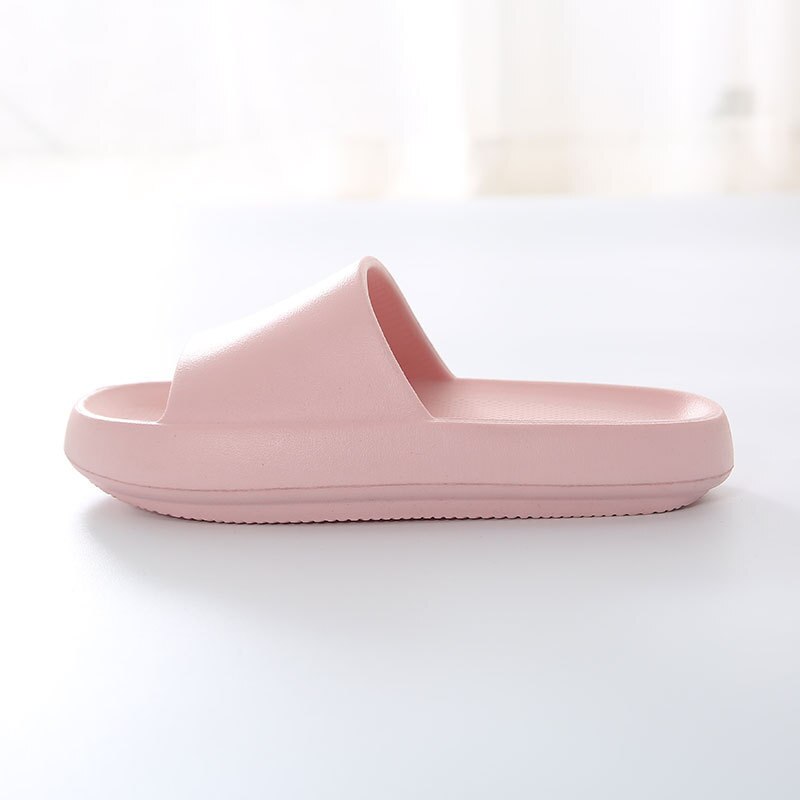 Asifn trend tjock sula hem dam tofflor klack dam platå platta skor halkfria vardagsrum inomhus rutschkanor dam tofflor: Rosa / 7