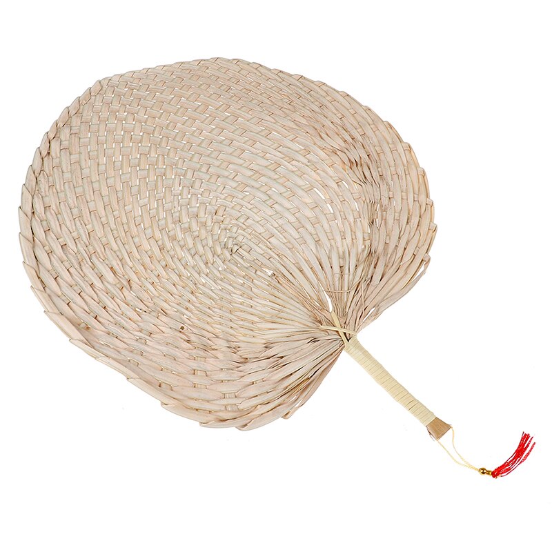 Hand geweven Baby Muggenmelk Fan Zomer Handleiding Straw Hand Fans Palmblad