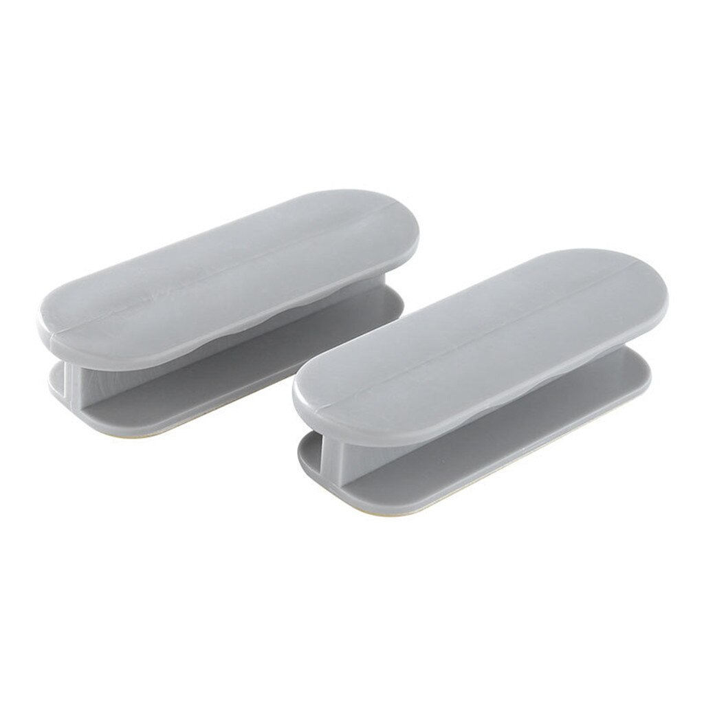 Self-adhesive Door Handle Auxiliary Pasted Closet Glass Window Handles Multipurpose Plastic Door Knob 2 Pcs Klamki Do Drzwi: Gray 