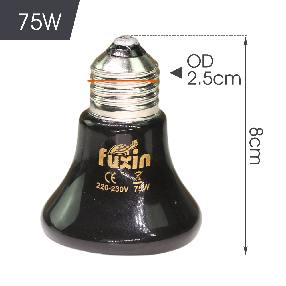 Lampadina riscaldante in ceramica resistente per rettili con copertura protettiva contro lo scottatura riscaldatore a emissione di luce per bestiame di pollame: L / green