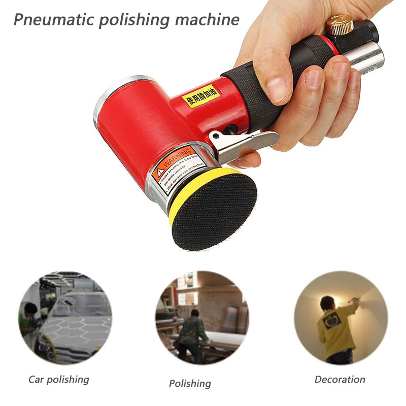 Mini Pneumatic Sanding Machine Tray Orbital High-speed Sander Polisher For Various Materials Grinding Fine Car Polishing Machine