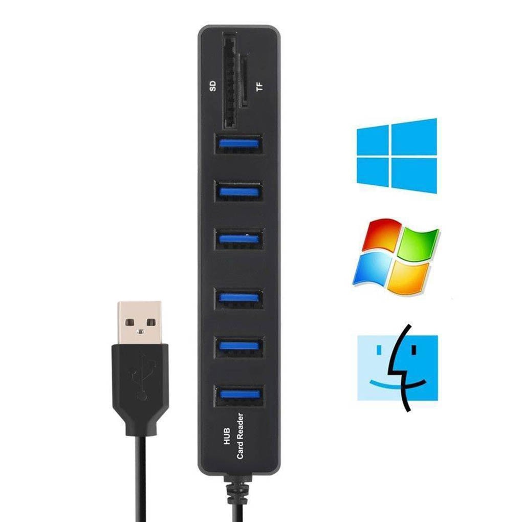 8 Ports 2.0 HUB SD/TF Memory Card Reader Splitter ... – Vicedeal