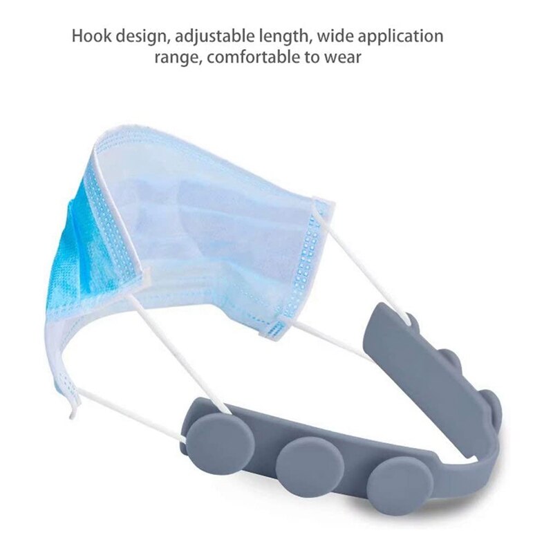 Paquet de 5 protecteurs d'oreille en Silicone pour adaptateur de sangle de masque pour masque portant une taille de boucle réglable pour soulager la douleur des oreilles