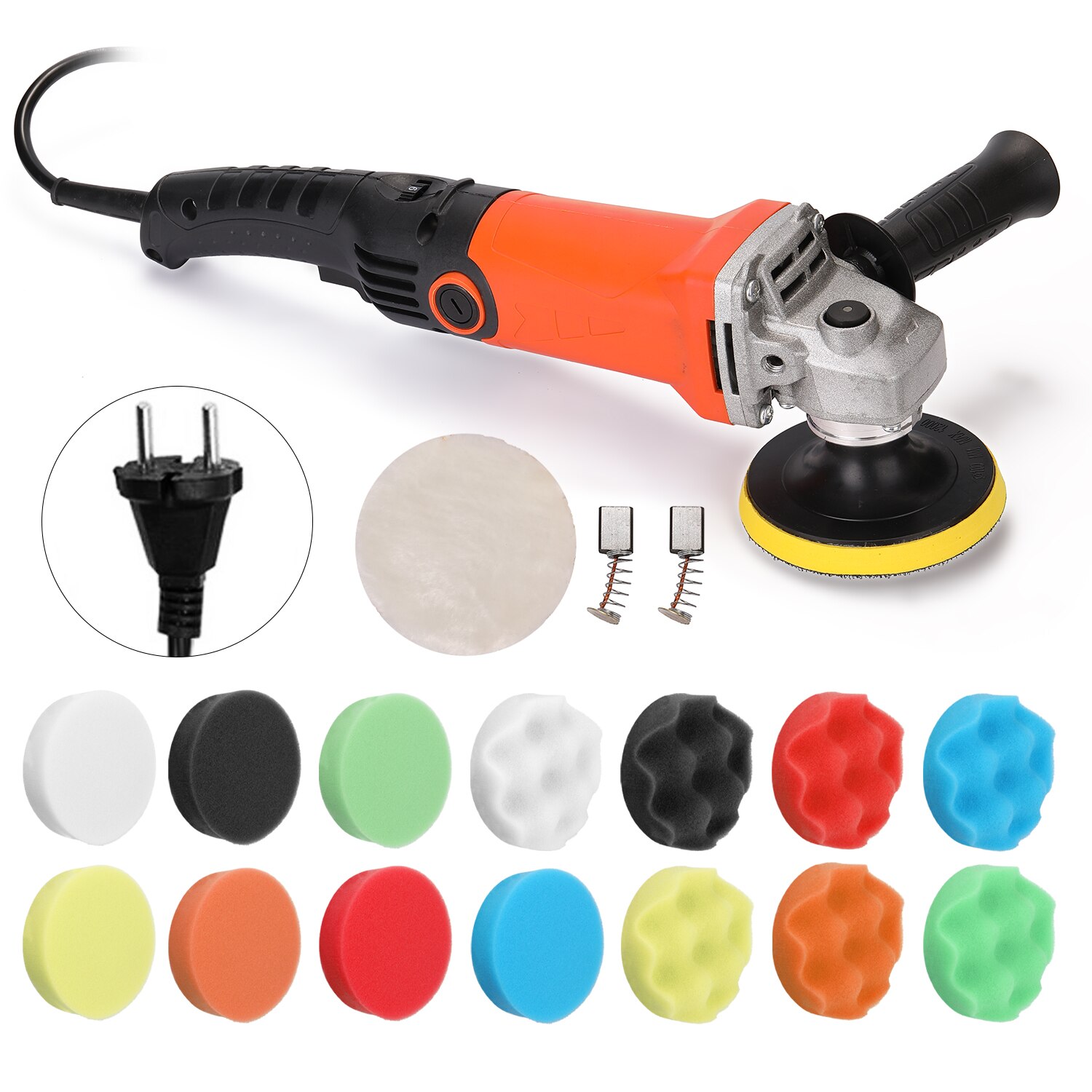 1200W 220V Car Electric Polisher Adjustable Speed Car Electric Polisher Waxing Machine Automobile Furniture Polishing Tool