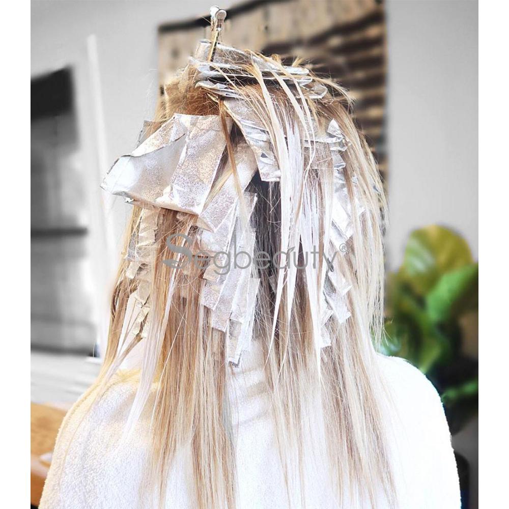 Segbeauty 150 Counts Pop-up Foils Aluminum Foil Sheets Hair Coloring Embossed Pre-cut Highlighting Foils Hair Salon Bleaching