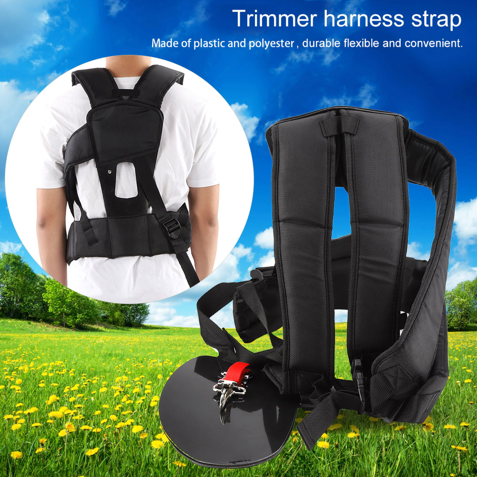Universele Trimmer Dubbele Schouderriem Maaier Polyester M Vormige Riem Voor Bosmaaier Tuin