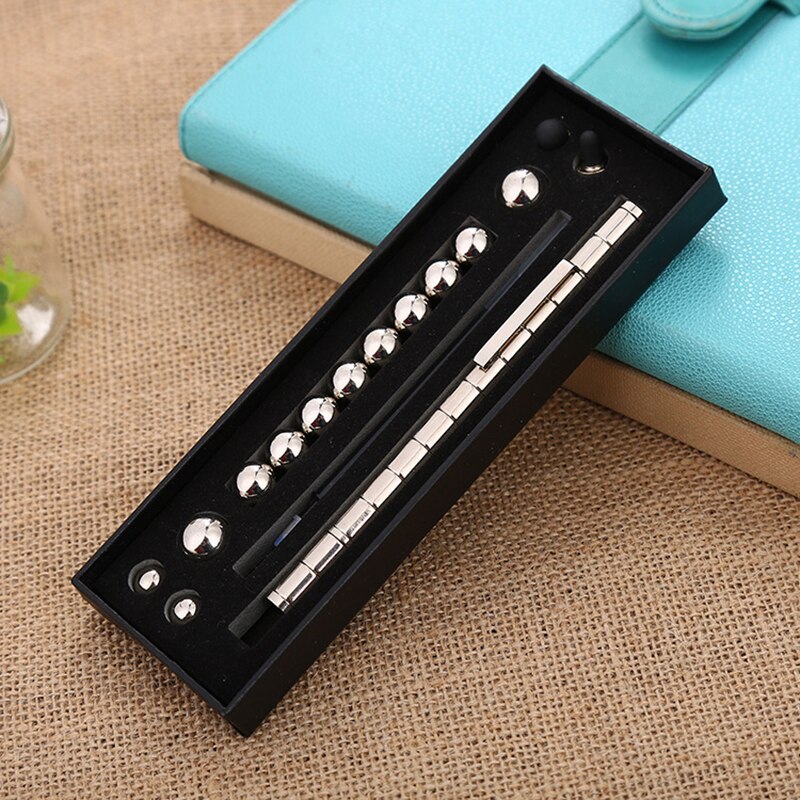 Divertido bolígrafo Polar Modular, imanes magnéticos de Metal, bolígrafo táctil con 12 bolas de acero, juguete para adultos, para iPhone y iPad