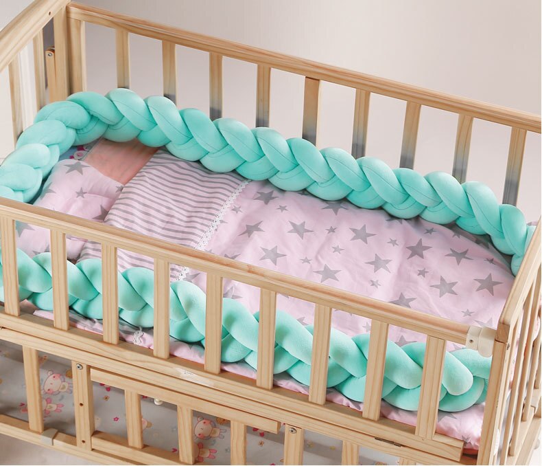 3M Lengte Jongens Meisjes Babybedje Bumper Crib Protector Lange Geknoopt Gevlochten Kussen Pasgeboren Room Decor: 2