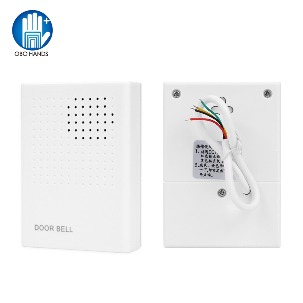 Wired Door Bell DC 12V Wired Doorbell Door with Crispy and Bright Ringtone Function for Security Access Control System