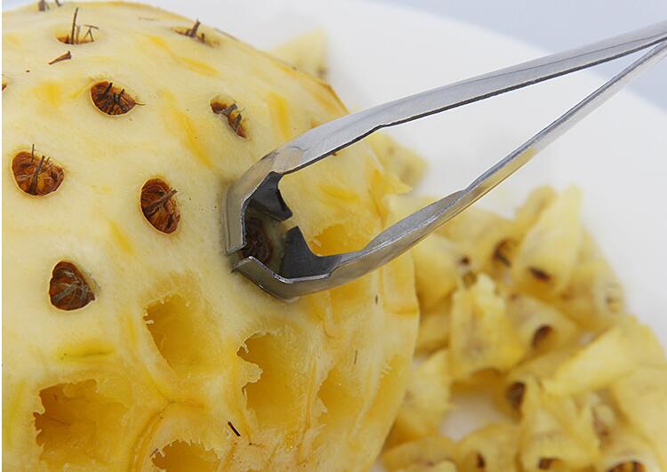 Clipe removedor de semente de abacaxi, aparelho de aço inoxidável para descascar abacaxi, ferramenta de cozinha prática para casa