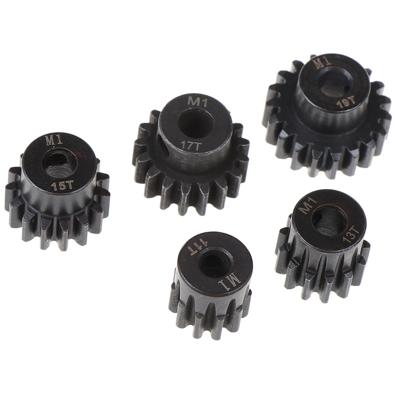 M1 5mm 15t 16t 17t 18t 19t pinion motor tandwiel combo kit voor 1/8 rc automotoren zwart