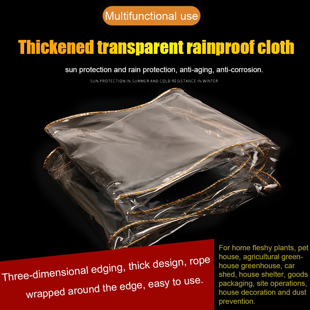Regenbescherming kas buitenzeil anti-uv waterdicht transparant pvc tuinplant opvouwbaar balkon 0.4mm herbruikbare