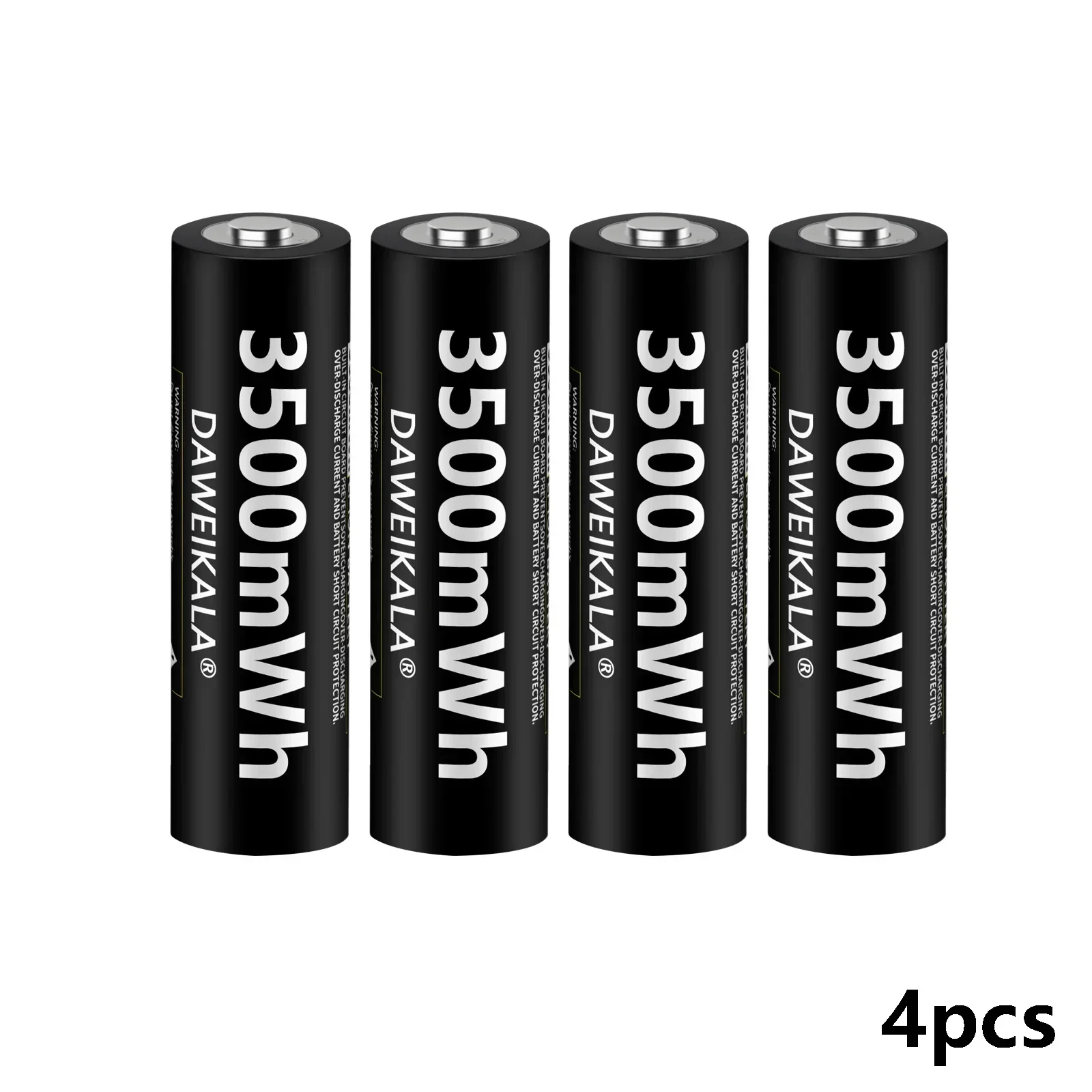 Pilas AA recargables de iones de litio de alta capacidad, pilas AA de 1,5 V, 3500mWh para juguetes de Control remoto, carga rápida ligera: Gris