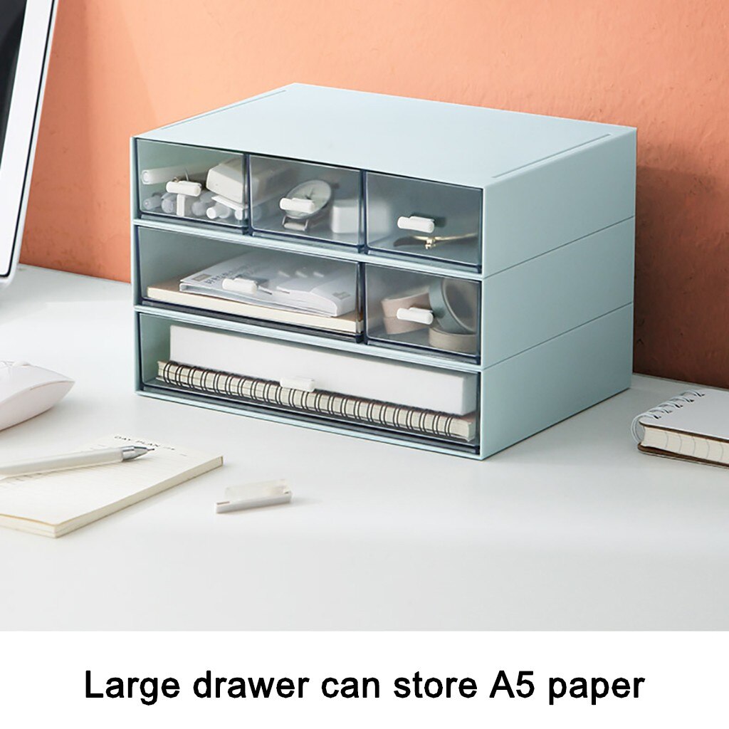Pull-out Storage Drawer Transparent Dustproof Cosmetic Storage Box Freely Combinable Storage Cabinet Desktop Item Organizer#g30
