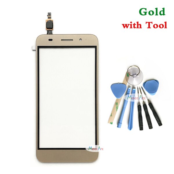 Replacement 5.0&quot; For Huawei Y3 CRO-U00 CRO-L02 CRO-L22 Touch Screen Digitizer Sensor Outer Glass Lens Panel: Gold With Tool