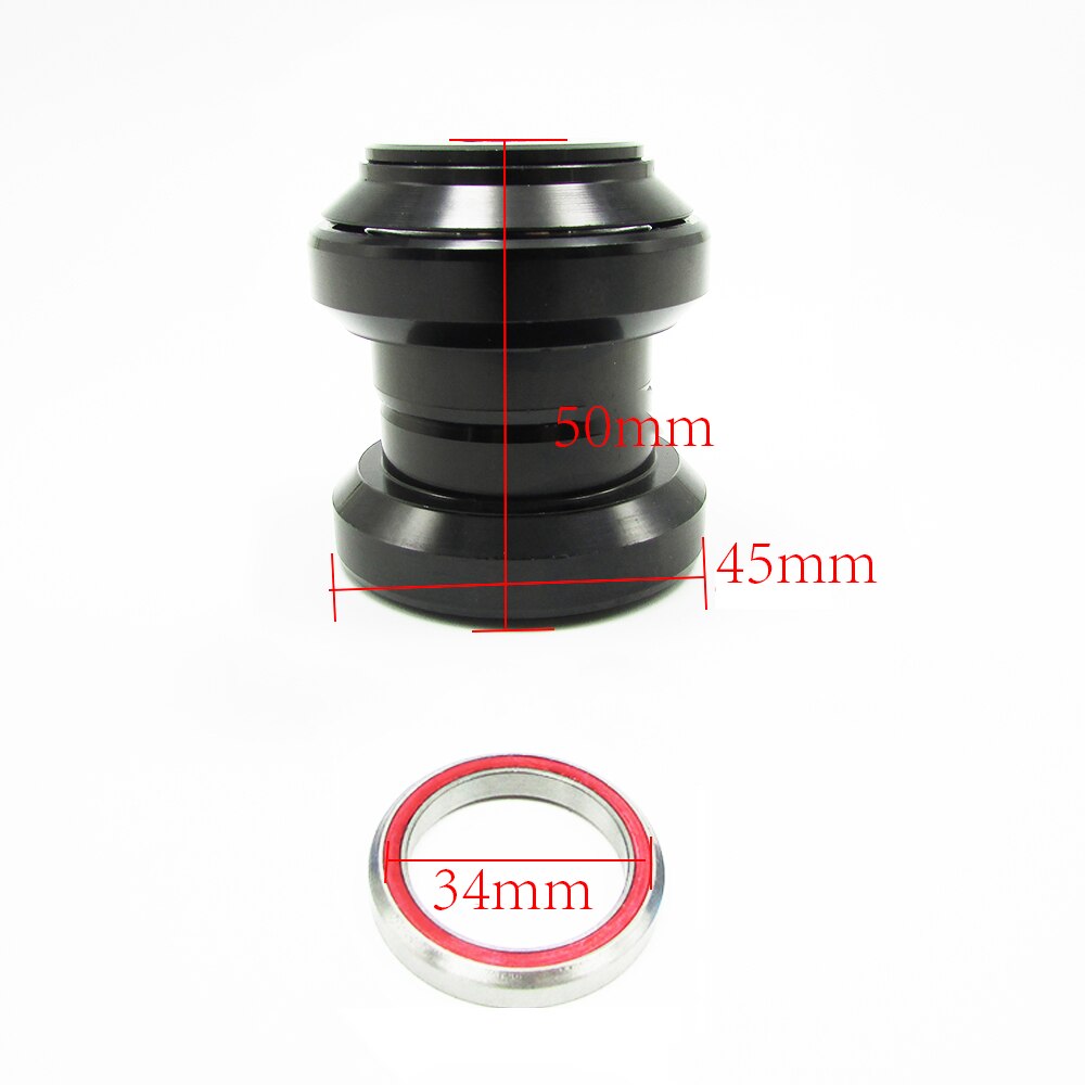 34MM Bike Headsets Steering Column Mountain Bike Road Bike Threadless External Headset Sealed Cartridge Bearings Stem taper