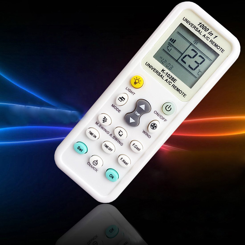 1000 en 1 Control remoto inalámbrico K-1028E AC Digital LCD consumo de energía aire A/C Control remoto Universal para aire acondicionado
