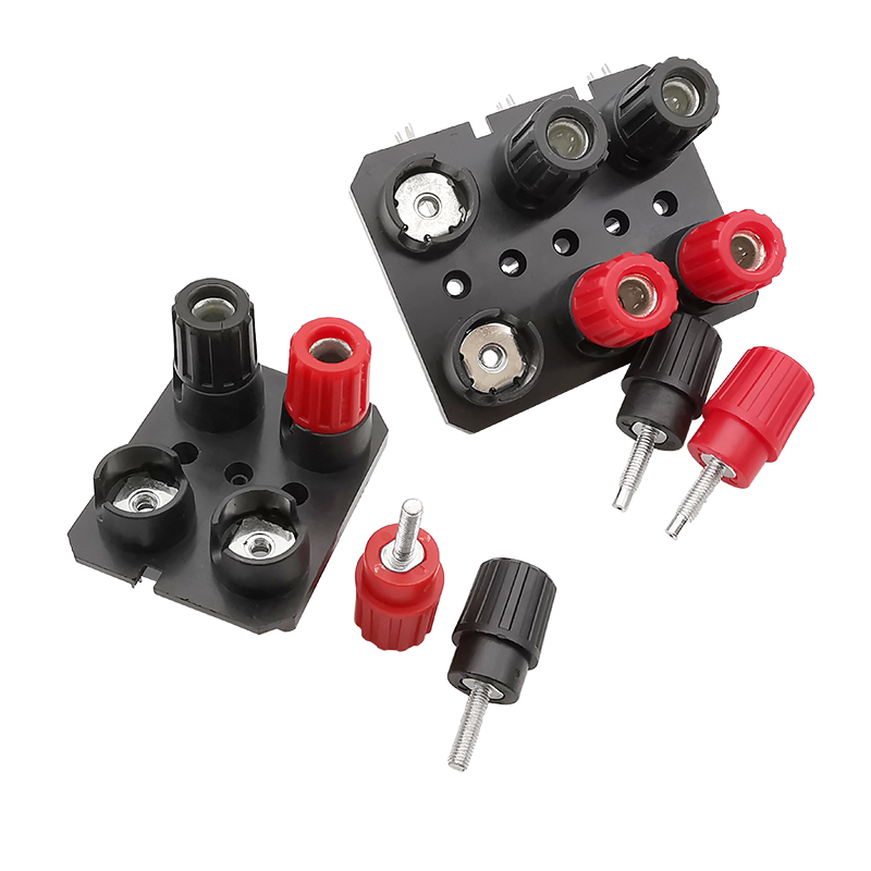 WP 2 4 6 Pole External Audio Jack 4mm Banana Socket Connector Speaker Amplifier Screw Post Terminal Block Straight/Bend Pin