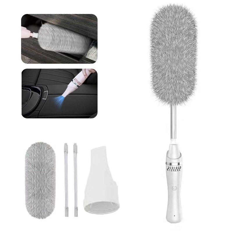 Electric Spin Feather Duster 360°Rotating Static Dusters USB Charging Electric Duster Window Blinds Furniture Cleaning