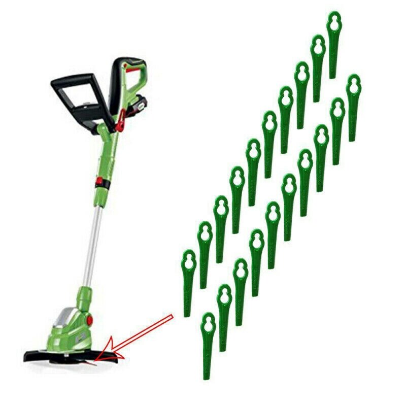 100Pcs Plastic Trimmer, Replacement Garden Lawn Mower for Grass Cutting Blade Garden Tool