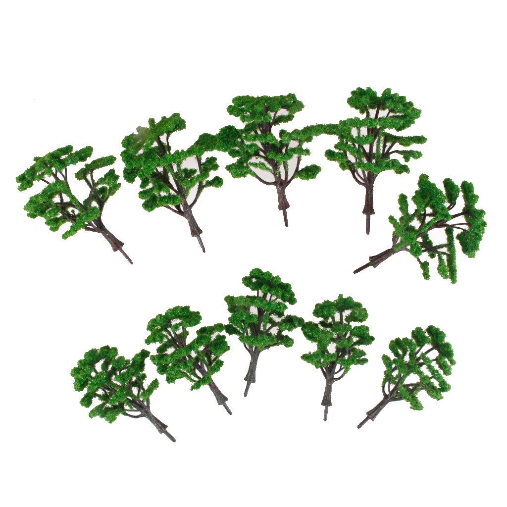 10 Green Model Tree Train Architecture Forest Scene Layout 1:100-1:150 HO N