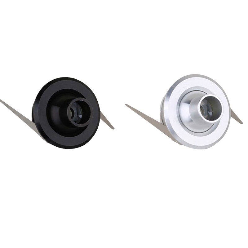 Uds foco LED de 1W Mini led empotrable de techo iluminación ajustable ángulo blanco cálido lámpara del Gabinete bombilla AC85-265V