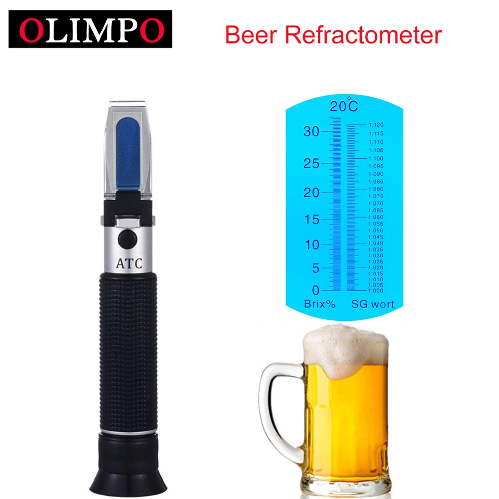 Homebrew Beer Refractometer Sugar 0-32% Brix 1-1.12 Wort for Brewing Brew with ATC