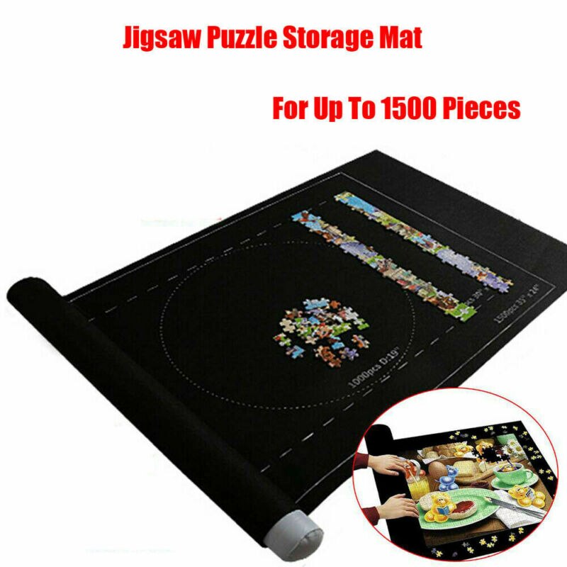 Jigsaw Puzzle Roll Storage Mat Puzzle Felt Saver For Up To 1500pcs 24*46 inch Jigsaw Felt Mat