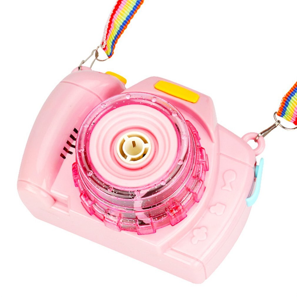 Netto Rode Camera Bubble Machine Speelgoed Jongen Meisje Lichte Muziek Elektrische Kinderen Blazen Bubble Outdoor Vierkante Speelgoed