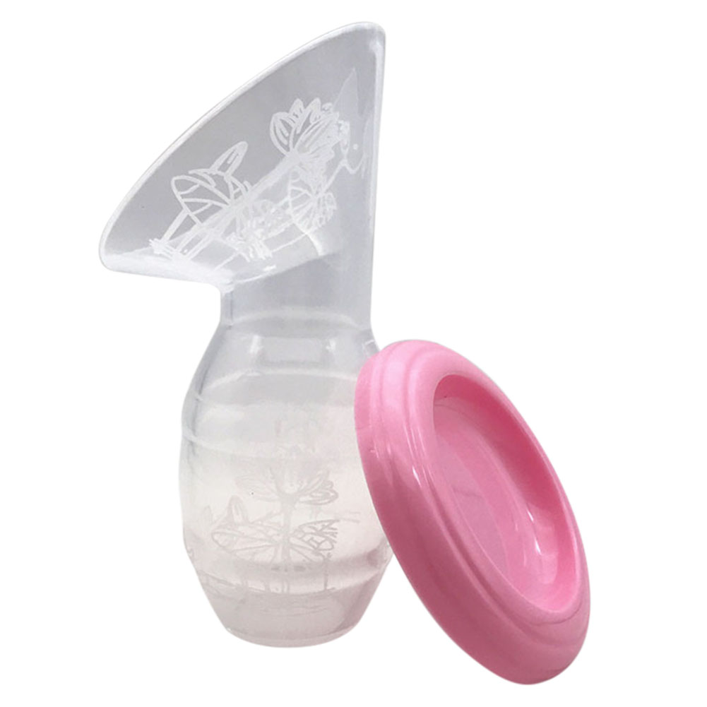 Manuel brystpumpe silikone mælkesugende opsamler baby ammende mælkebesparende sugeflaske  an88