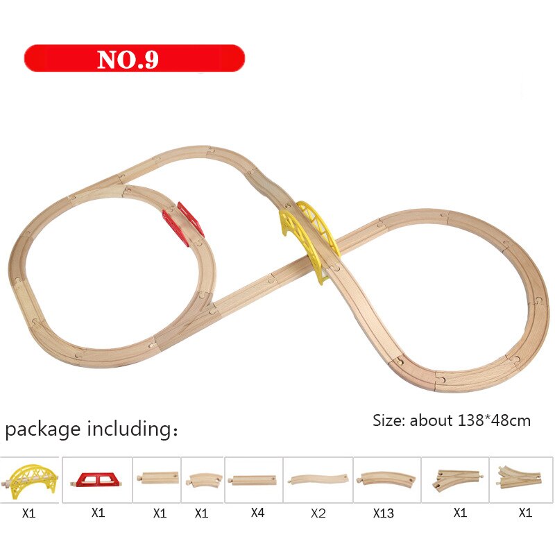 Thomas e Gli Amici Treni di Legno Impiombato Scena Pista pista ponte vestito in forma giocattolo Di Legno treno e thomas treno Giocattolo per bambini regalo: 9