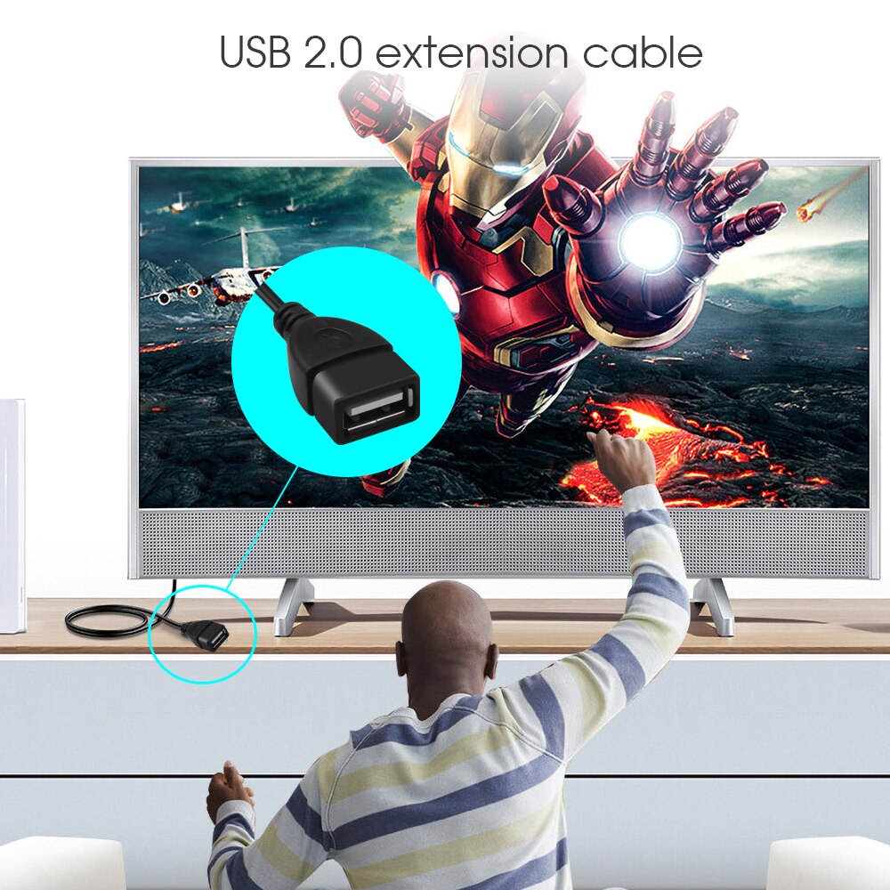 Kebidu cabo extensor de 3 metros, extensor de dados macho para fêmea, usb 2.0, 3 m para carregamento de celular e computador usb2.0