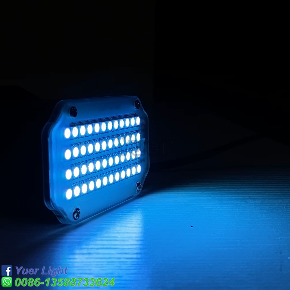48 ledet rgb 3 i 1 strobe lys diskotek dj parti bar jul klubb ekstern lyd aktivert blits lys scene lyseffekt par lampe