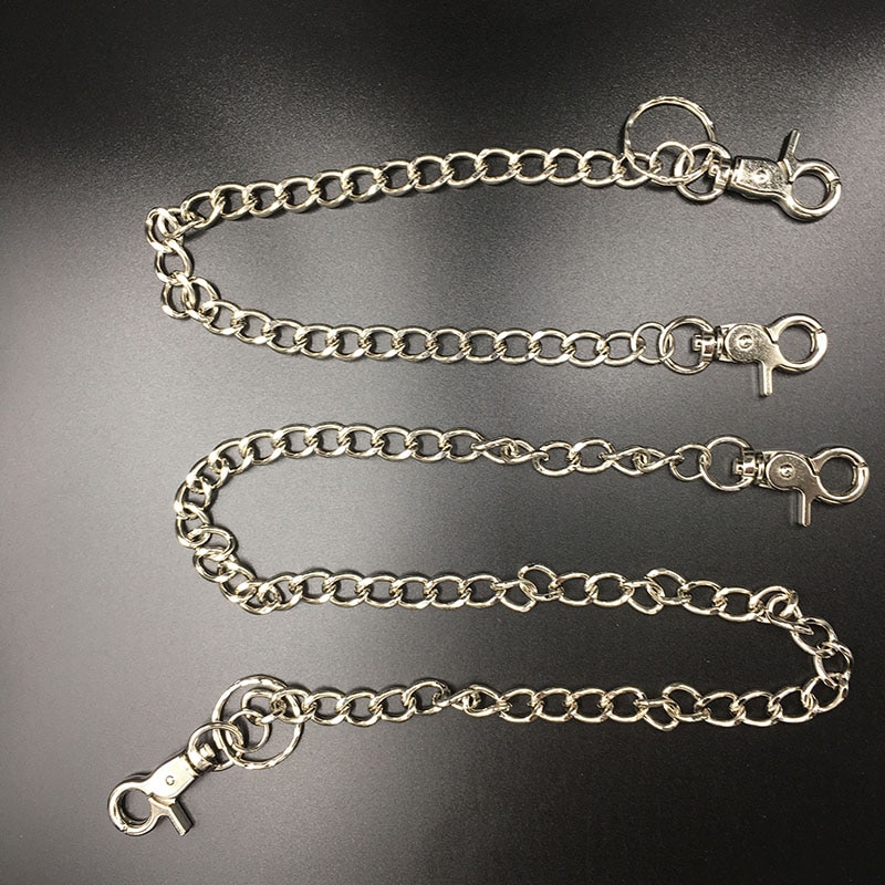 Punk Silver Multilayer Male Metal Chain on pants Hip Hop jeans Chain Men Women pant Wallet Chain Gothic Rock Chain Belt