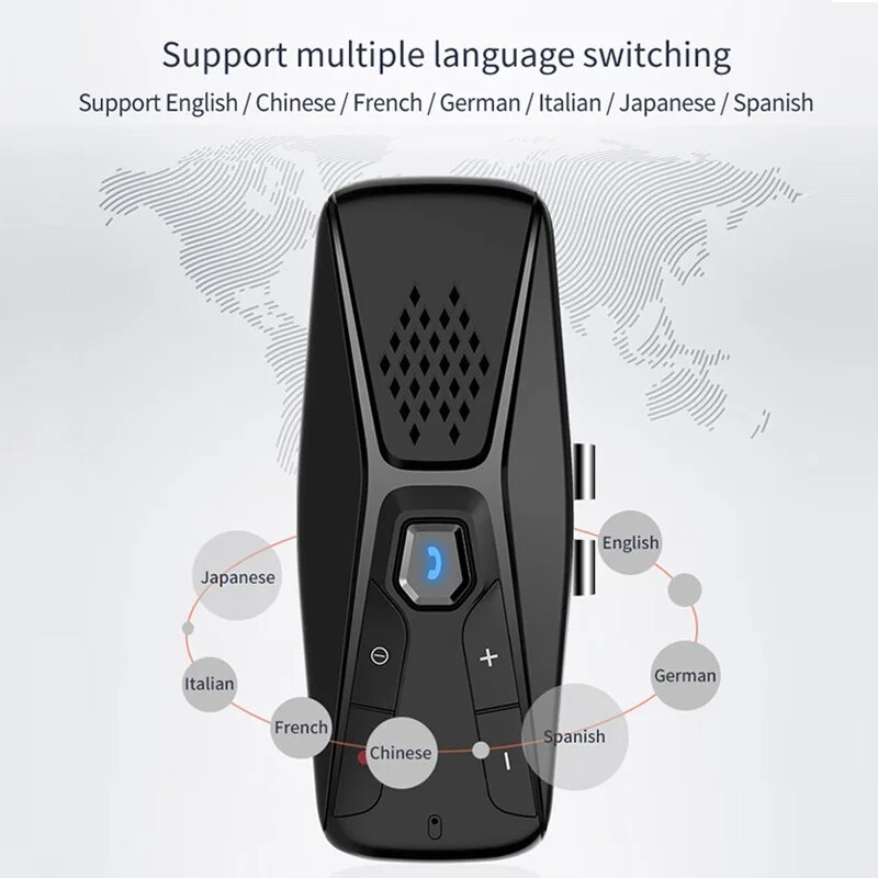 Draadloze carkit Handsfree bellen Speakerphone Automatische uitschakeling en automatisch verbinden Siri Voice Assistance met vizierclip