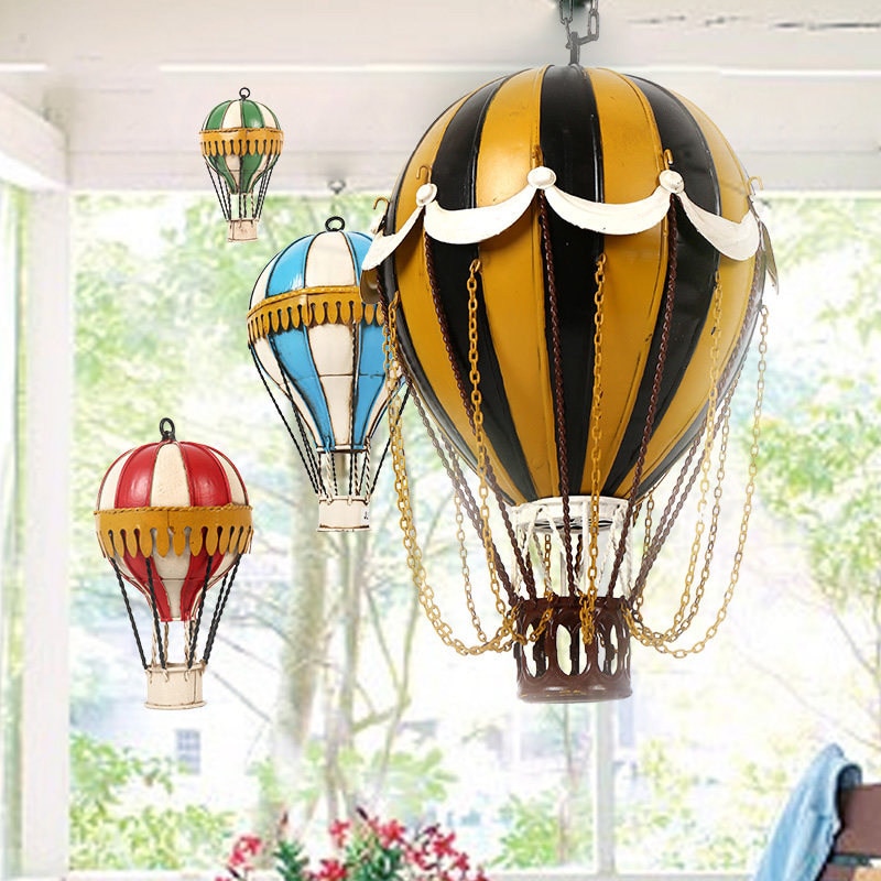 Moderne Smeedijzeren Air Ballon Wanddecoratie Hanger Muur Opknoping Ornamenten Ambachten Thuis Woonkamer Muursticker Ornamenten