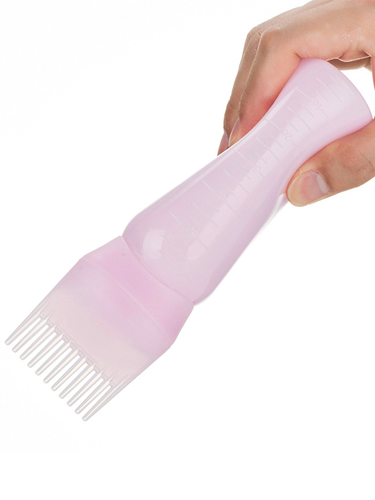 Aplikator robić farb robić włosów w butelce wielokrotnego użytku, grzebień, wielokolorowy plastikowy dozownik, salon, olej robić farbowania włosów, narzędzie robić stylizacji fryzjerskiej.