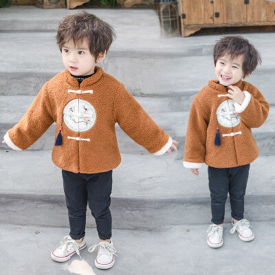 2-6 vuotta vanha vauvan takki talvipoika vauva retro pusero lasten vaatteet kiinalaistyylinen lämmin klassinen mukava takki