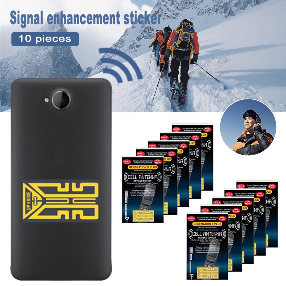 10cs Cell Phone Signal Boosters Gen X Antenna Booster Improve Signal Antenna Booster Stickers for Camping Ski Outdoor