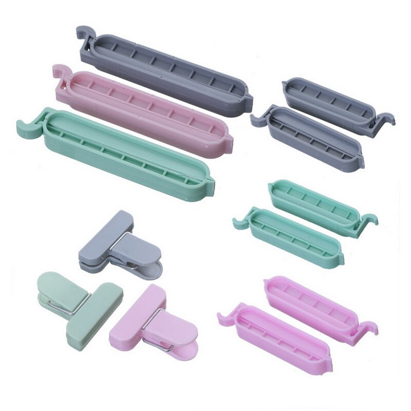 12 pièces/ensembles de sacs en plastique machine de cachetage casse-croûte sacs de casse-croûte, accessoires d'outils de cuisine mini agrafe de nourriture d'agrafe de cachetage de vide