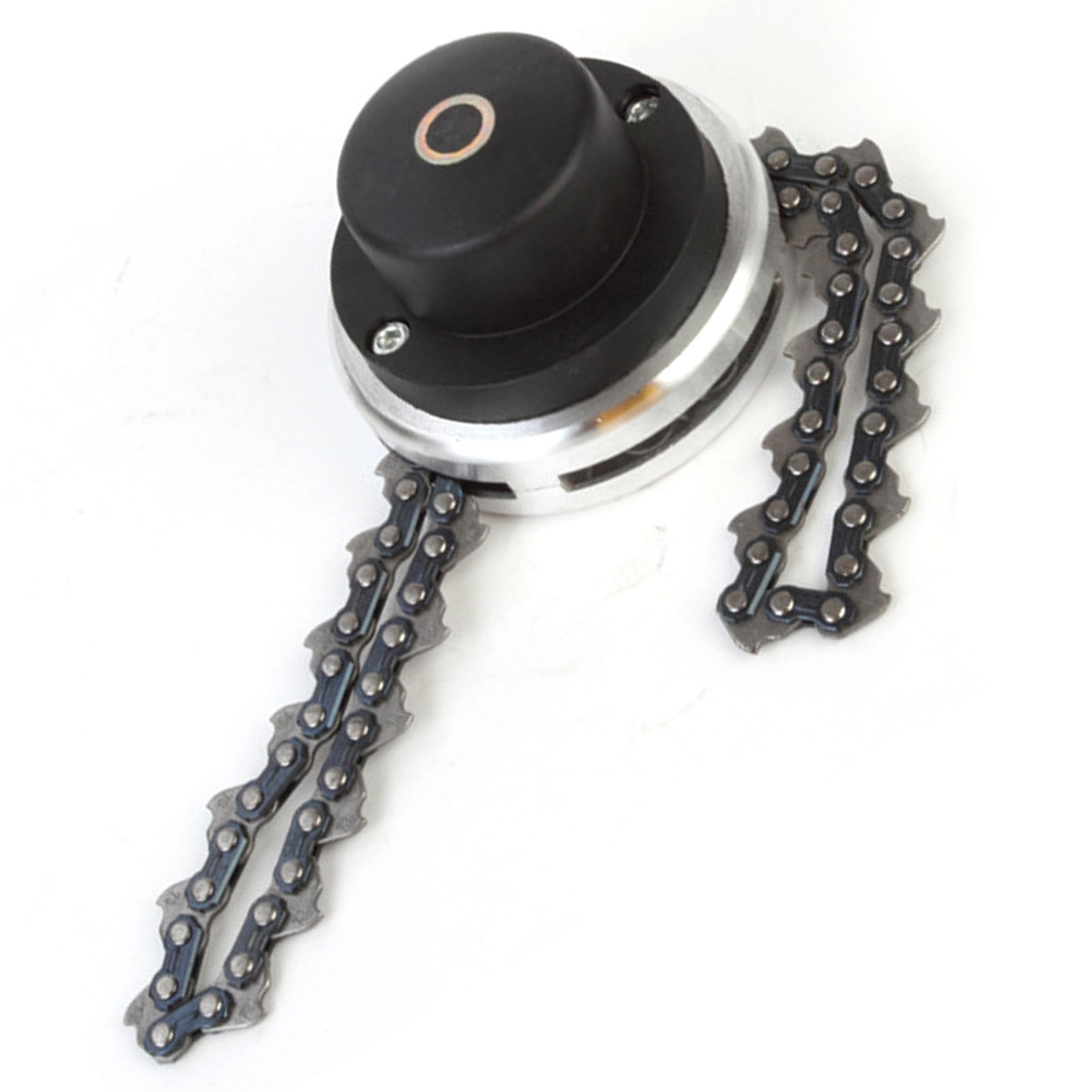 Rasenmäihr-Ketten-Unkrautkopf, kabelloser Trimmerkopf mit Kette, Freischneider-Zubehör, Fadentyp, Schwarz