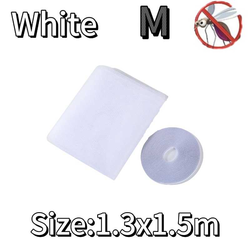 Moustiquaire auto-adhésive d'intérieur, bricolage, anti-insectes, rideaux, filet de fenêtre, Protection, maille, Textile de maison, lit, jardin: 7*2.6 / Black