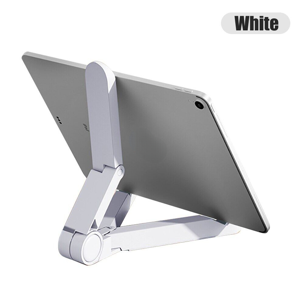 TBTIC Przenośny składany stojak kompatybilny z tabletami 4′′-11′′ Plastikowy uchwyt na biurko do telefonu IPhone Samsung IPad Stojak na telefon: WHITE