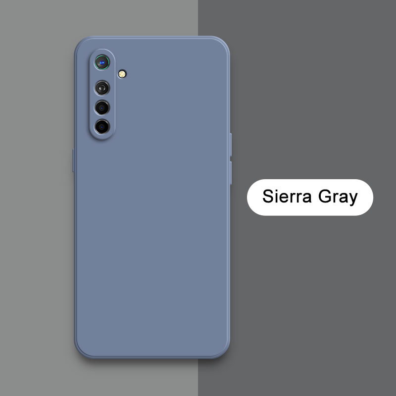 Coque en silicone liquide carrée officielle pour OPPO K5 Realme X2 XT, protection d'appareil photo 360, antichoc, souple, OPPOK5 RealmeXT: Néoprène / GRIS