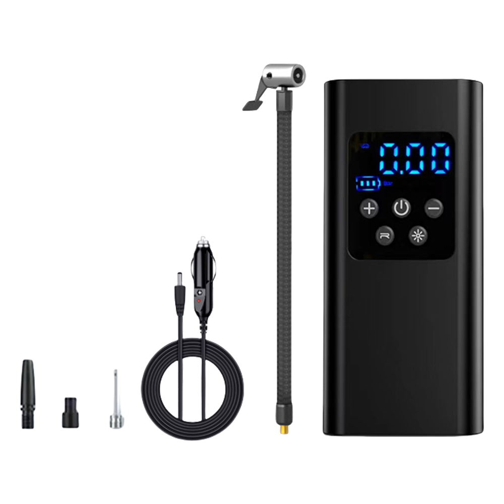 Wireless/Wired Electric Tire Inflator 150PSI Car Tire Inflatable Pump LCD Digital Display Electric Air Compressor with LED Light: grey