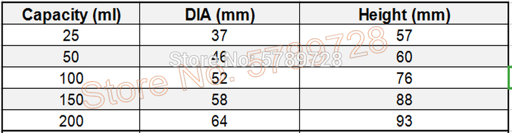 1 st kapacitet 25ml-200ml lågformsbägare kemi laboratorieborosilikatglas transparent bägare
