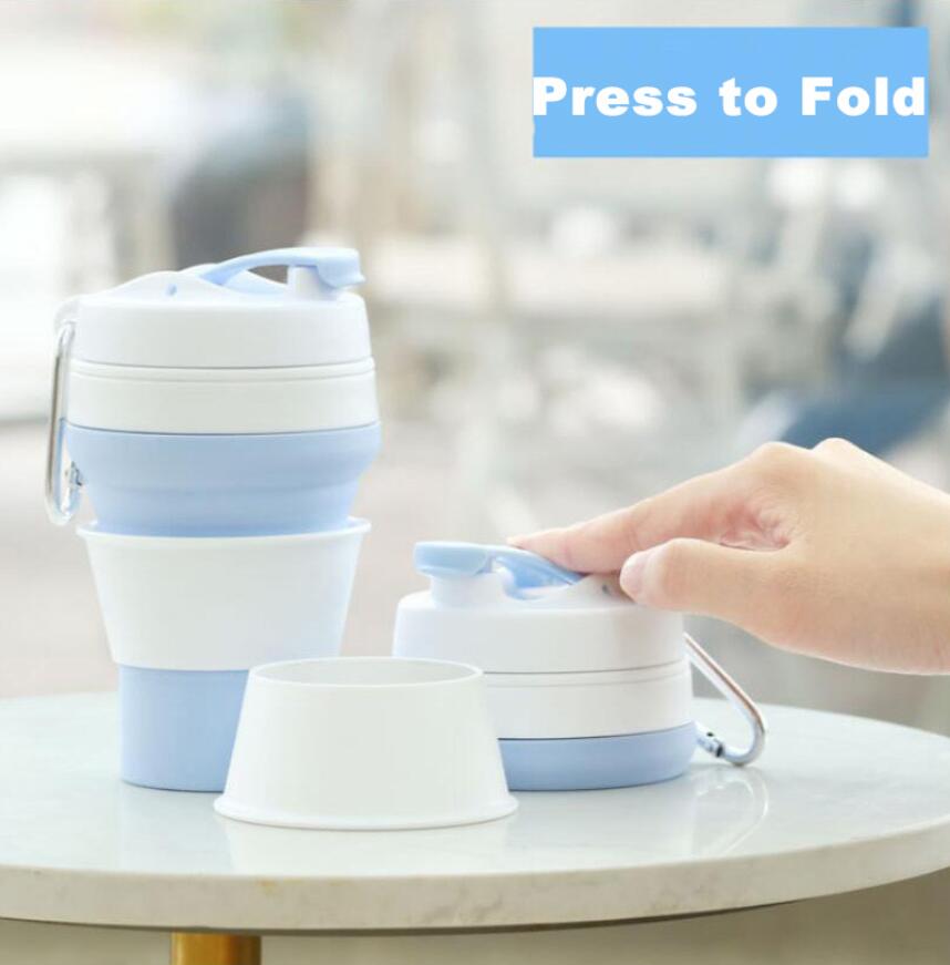 Coffee Mugs Travel Collapsible Silicone Cup Folding Water Cups Food Grade Drinking Ware Mug Tea Coffee Cups