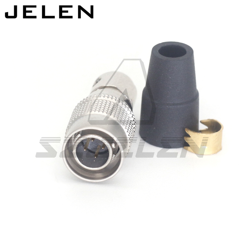 Connector 4 pin plug, HR10A-7P-4P, Red camera cable connector 4 pin plug, Automation equipment power connector plug