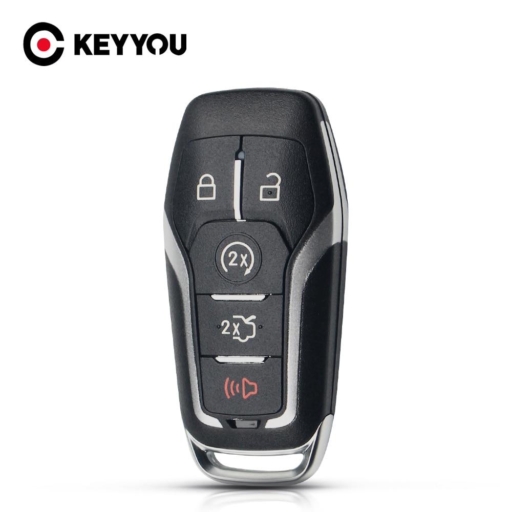KEYYOU para Ford Mustang borde Explorer fusión Mondeo Kuka 5 botones inteligente carcasa de la llave a distancia del coche caso Fob cubierta